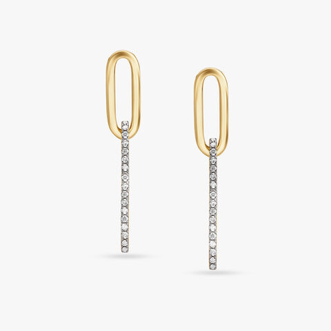 Gleaming Cascade Diamond Drop Earrings