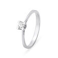 Lustrous 18 Karat White Gold And Diamond Finger Ring,,hi-res image number null