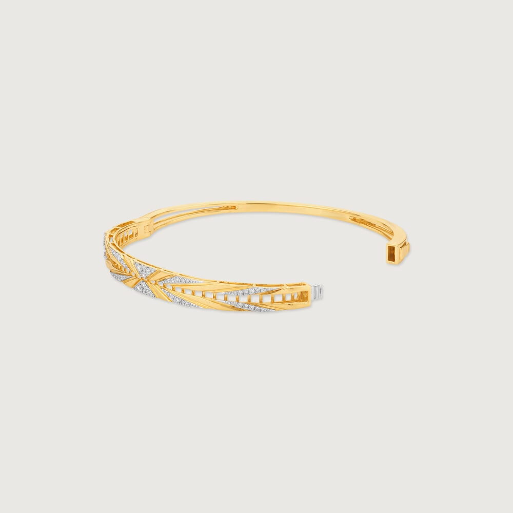 Sunflare Crisscross Diamond Bangle