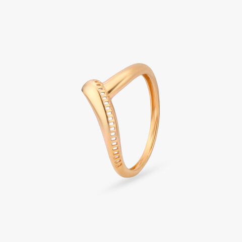 Sculpted Arc Gold Ring