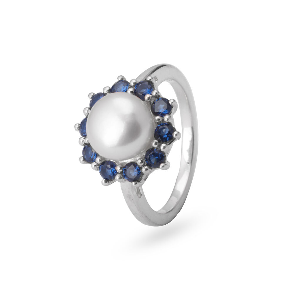 Alluring Floral Sapphire Ring