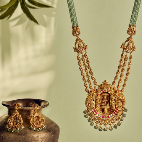 Sacred Lakshmi Gold Haram Set