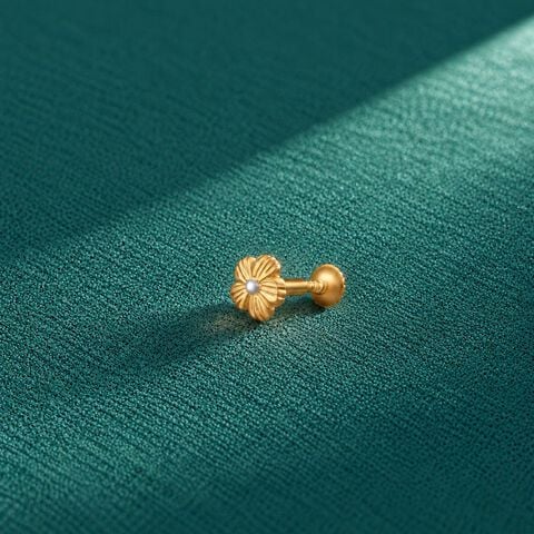 Charming Gold Nose Pin for the Indian Bride