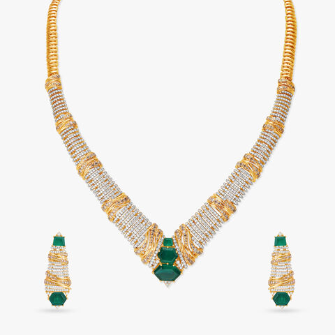 Feline Grace Diamond Necklace Set