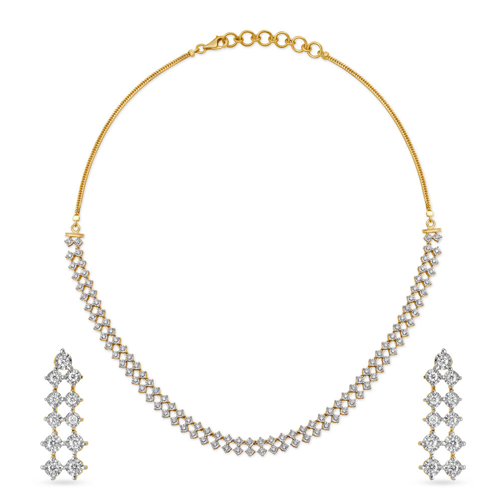 Single line discount diamond necklace tanishq
