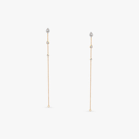 Cascading Dew Diamond Drop Earrings