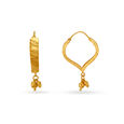 Riveting Gold Hoop Earrings With Beads,,hi-res image number null