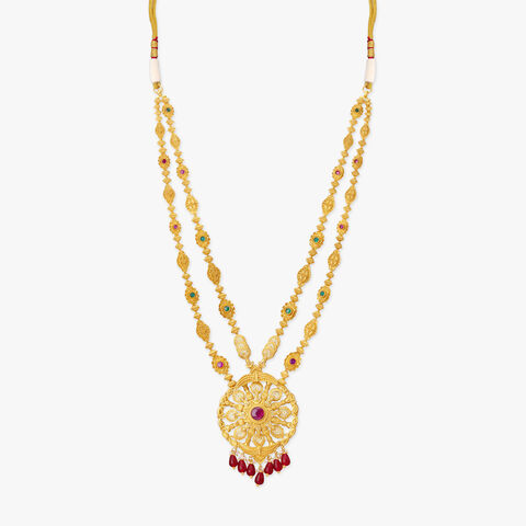 Heirloom Halo Gold Necklace set
