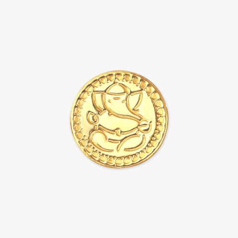 1 gram 24 Karat Gold Coin with Ganesha Motif
