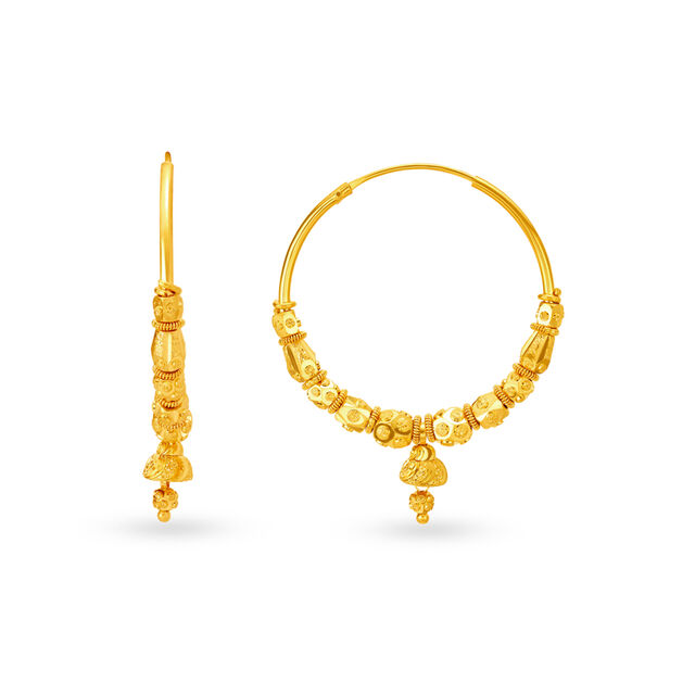 22 Karat Gold Hoop Earrings,,hi-res image number null