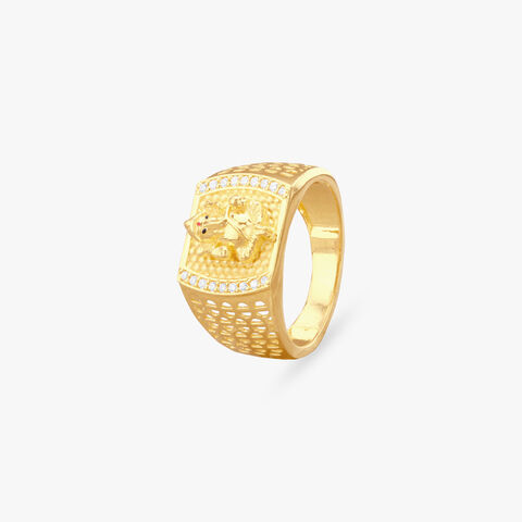 Ganesha Heritage Gold Ring for Men