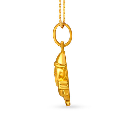 Contemporary Ganesh Gold Pendant