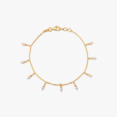 Dewdrop Fringe Gold Bracelet