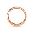 14 KT Rose Gold Half Eternity Diamond Ring,,hi-res image number null