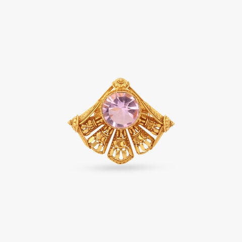 Rosy Sunrise Gold Finger Ring