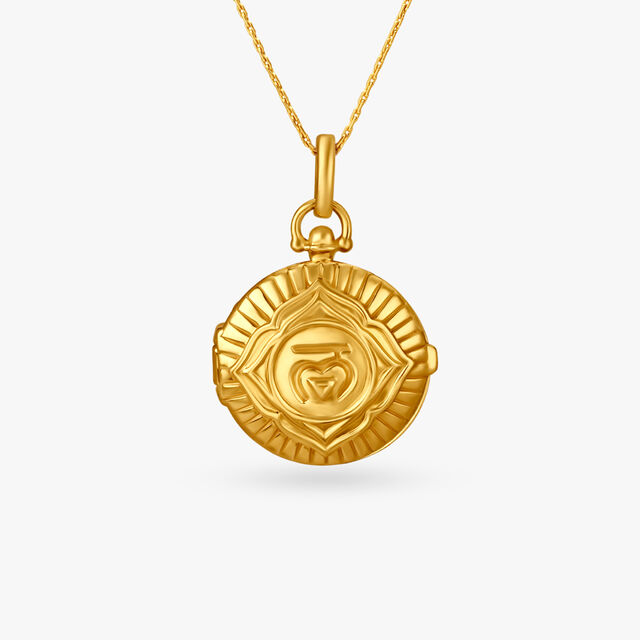 Delicate Engraved Rakhi Pendant,,hi-res image number null