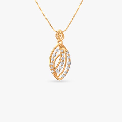 Twinned Leaf Diamond Pendant