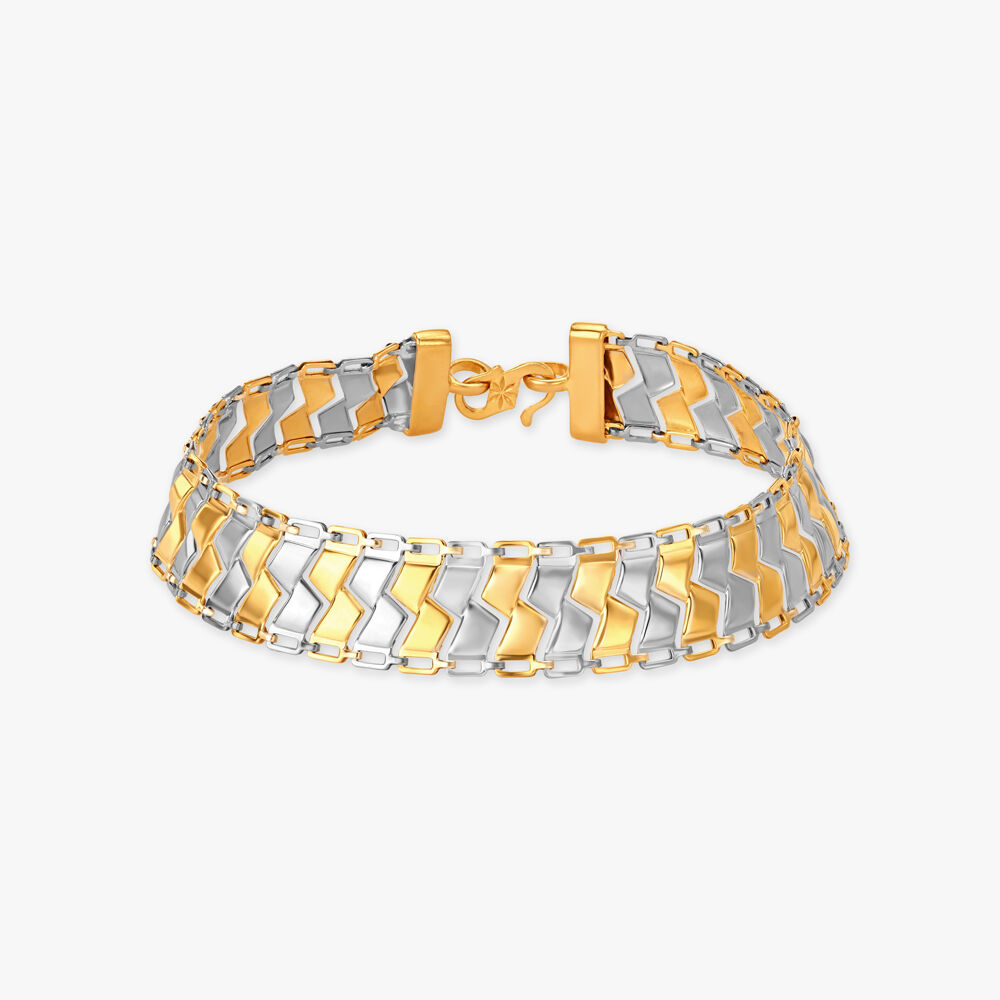 14K Gold Maschio Thick Modern Curb Bracelet For Men | Rick's Jewelers |  California, MD