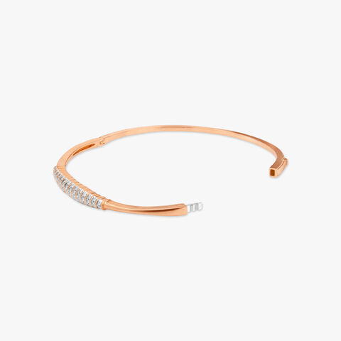 Streamlined Sparkle Diamond Bangle