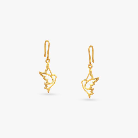 Soaring Spirit Gold Hoop Earrings