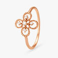 Minimal Floral Diamond Ring,,hi-res image number null