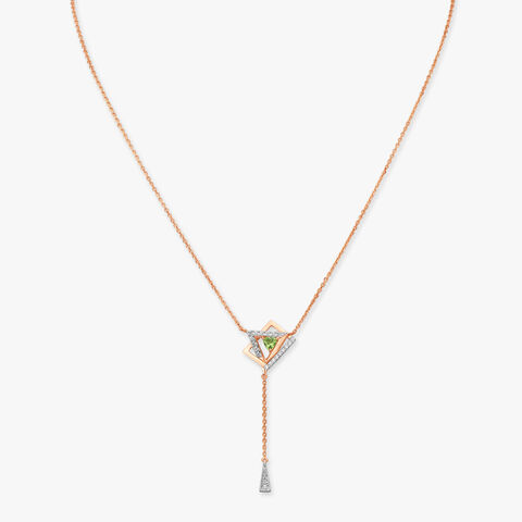 Geometric Diamond Necklace Set