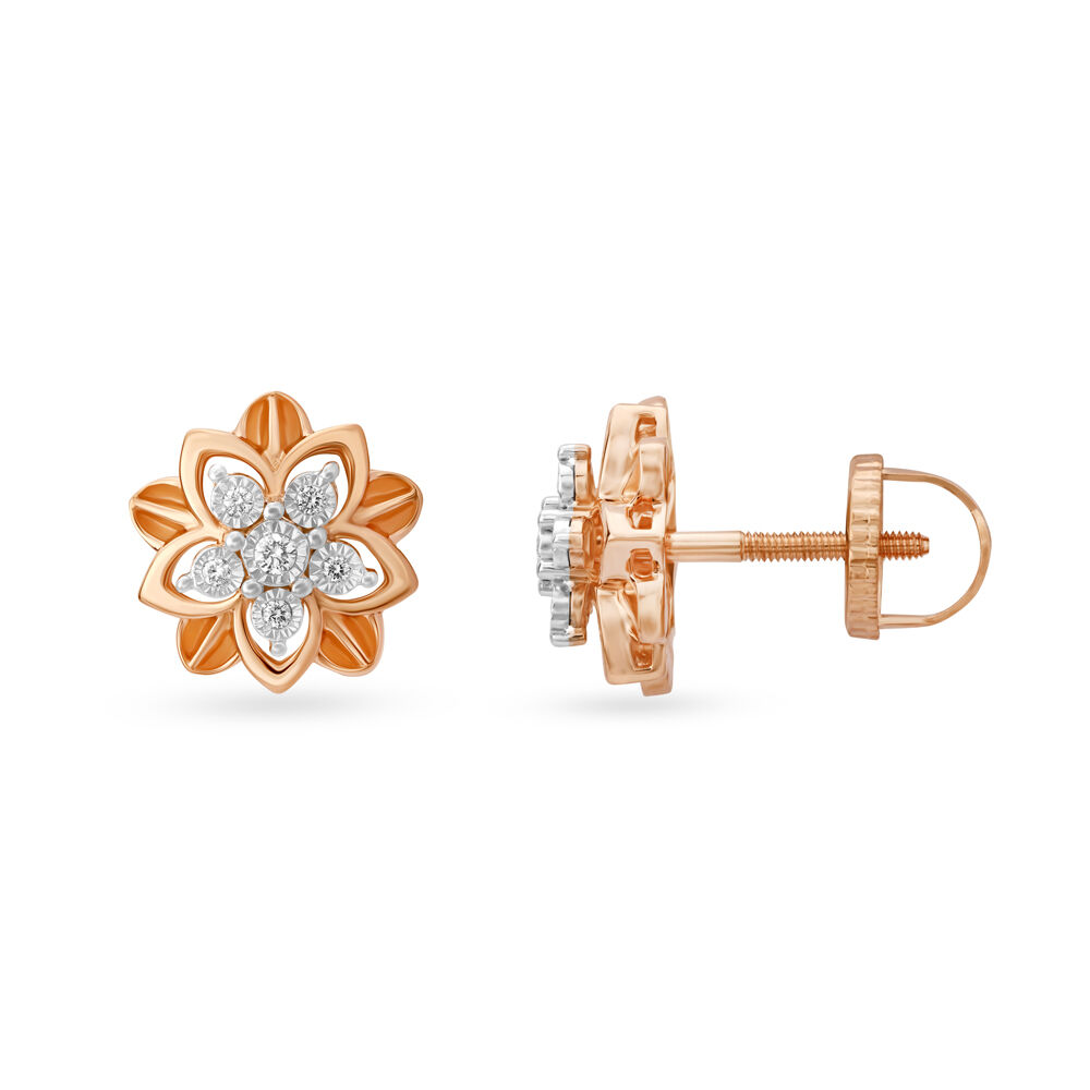 Rose gold earrings price best sale