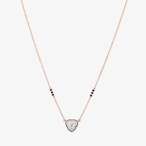 Bloomed Heart Diamond Mangalsutra