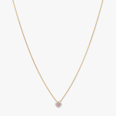 Blush Blossom Diamond Pendant with Chain