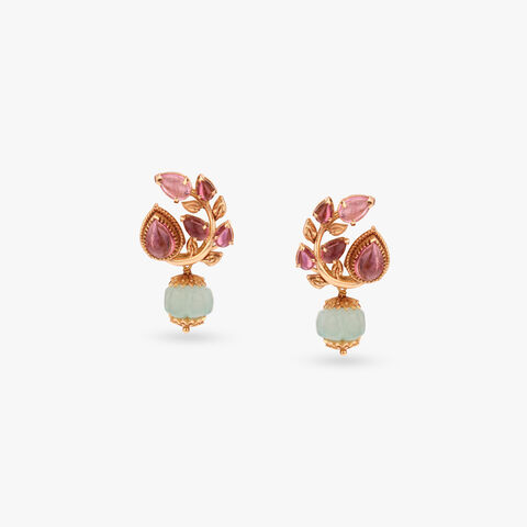 Petal Curl Gold Drop Earrings