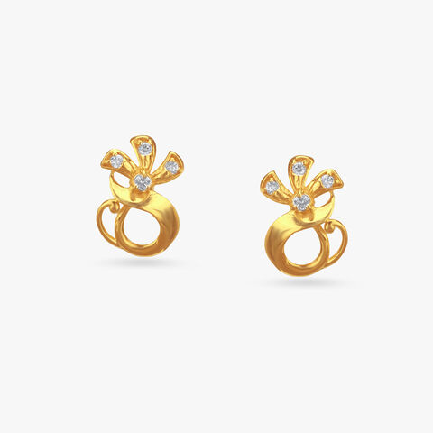 Loop Bloom Gold Stud Earrings