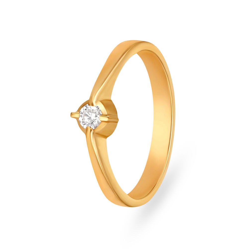Ladies single online stone finger ring