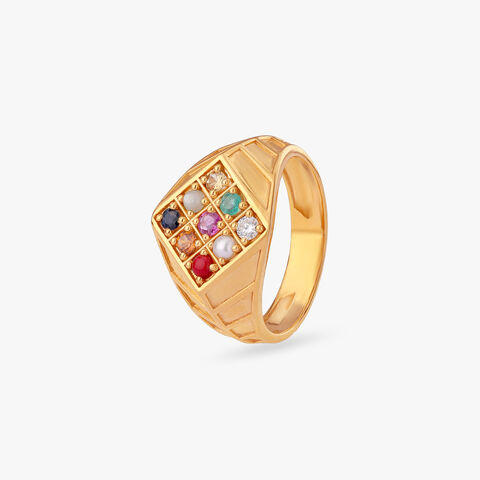 Navaratna Armour Diamond Ring For Men