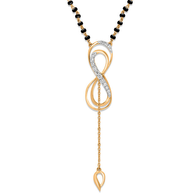 14 Karat Stunning Diamond Mangalsutra,,hi-res image number null