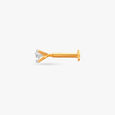 Cute Chic Gold and Diamond Nose Pin,,hi-res image number null