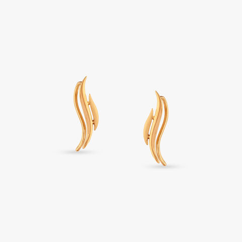 Twin Flame Gold Stud Earrings
