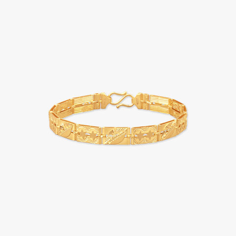 Regal Panel Gold Bracelet for Men