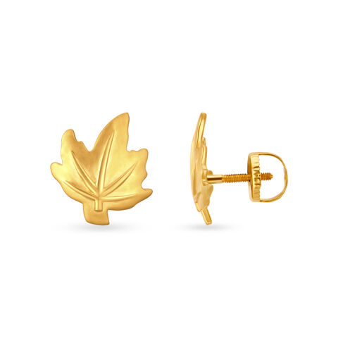 Elegant Maple Leaf Stud Earrings