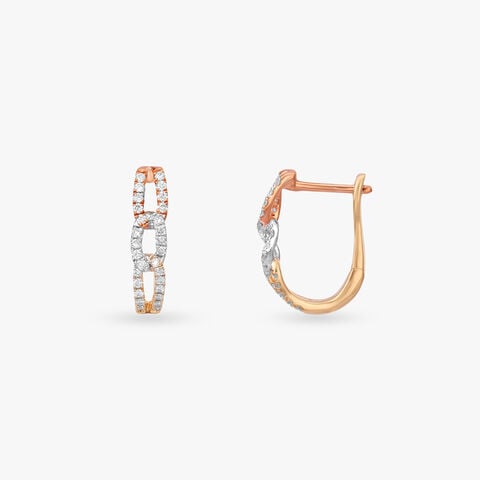 Gilded Rhythm Diamond Hoop Earrings