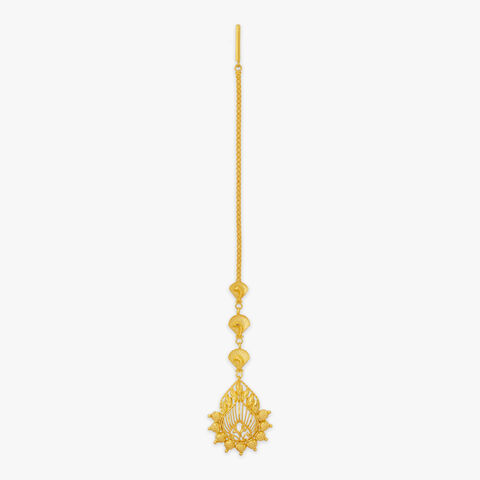 Petal Arch Gold Maang Tikka