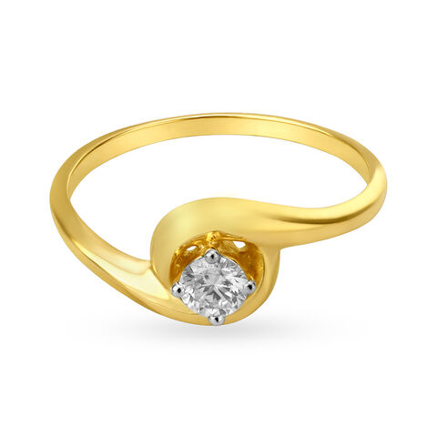 Stunning Flowerbud Single Stone Diamond Ring