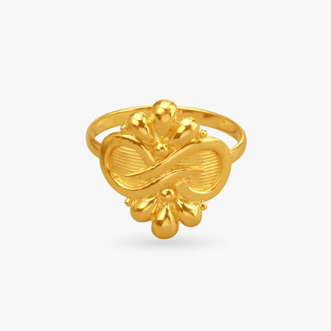Majestic Bloom Gold Finger Ring