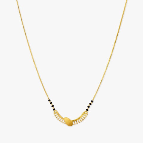 Linear Crescent Gold Mangalsutra