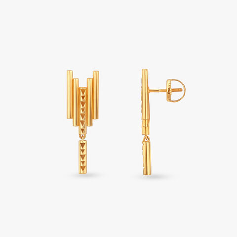 Art Deco Gold Drop Earrings