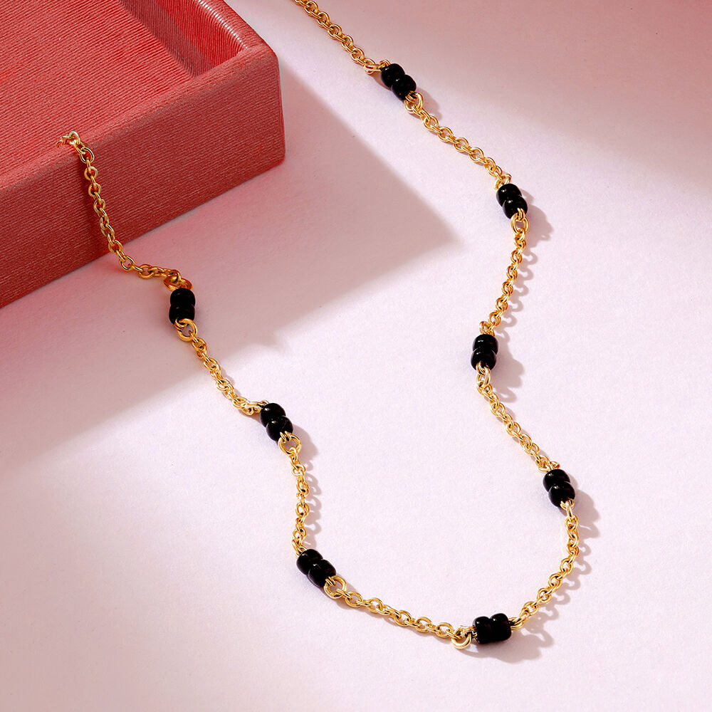 Tanishq black beads clearance chain
