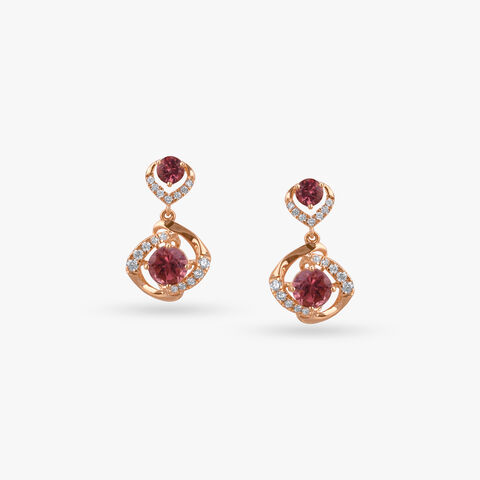 Pink Paradise Diamond Drop Earrings