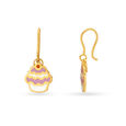 Splendid Ice Cream Pattern Gold Hoop Earrings For Kids,,hi-res image number null