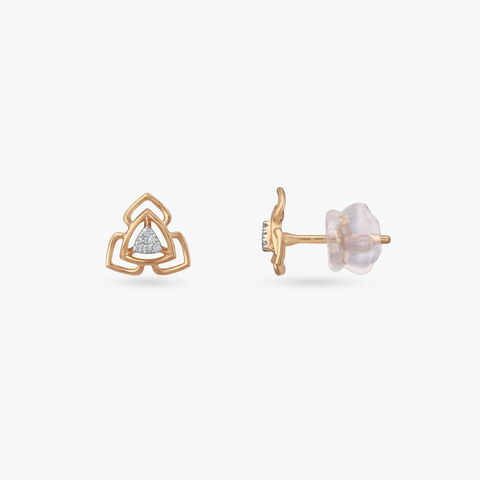 Trinity Curve Diamond Stud Earrings
