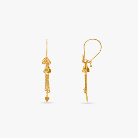 Twilight Tassel Gold Hoop Earrings