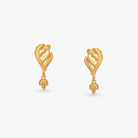 Petal Flow Gold Drop Earrings